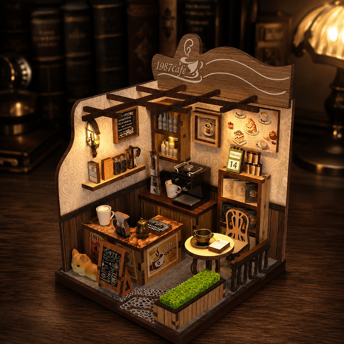 The Amber Corner Café DIY Miniature Kit