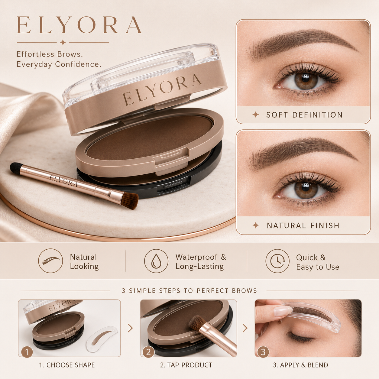 ELYORA Eyebrow Powder Stamp