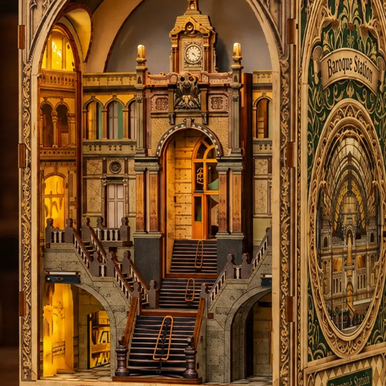 The Grand Baroque Station Book Nook Kit — close detail