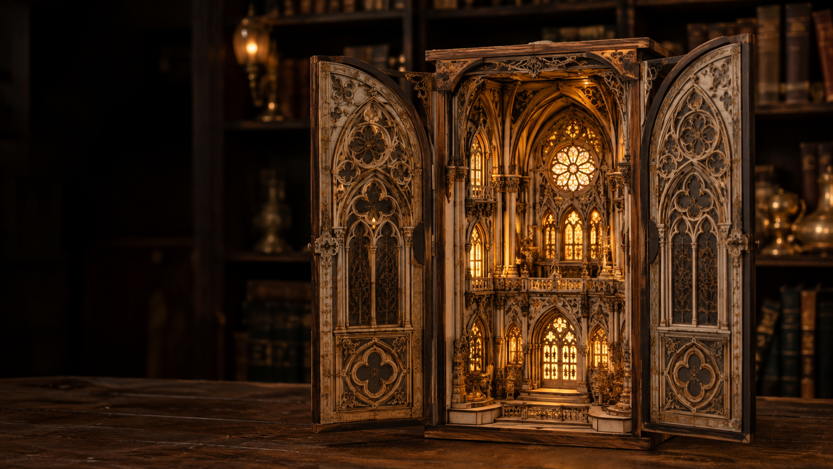 Illuminated Gothic cathedral miniature kit