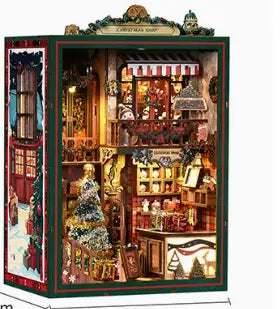 The Evergreen Christmas Shop Book Nook Kit — original kit view